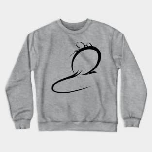 Japanese Sumi E Calligraphy Animal Mouse Crewneck Sweatshirt